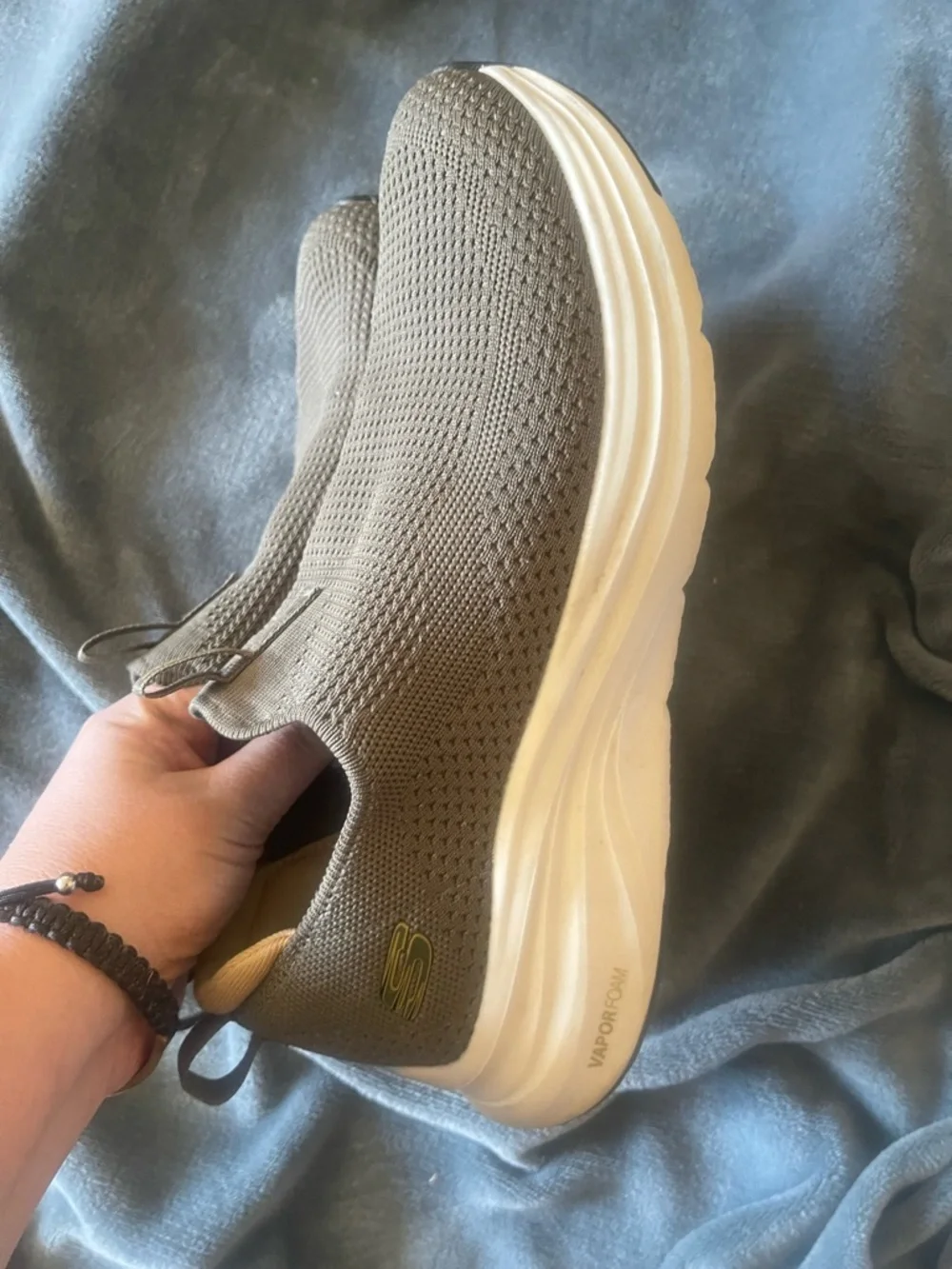 Skechers Vapor Foam Covert Shoes Men Size 9 Slip On Comfort Walking  DARK GRAY